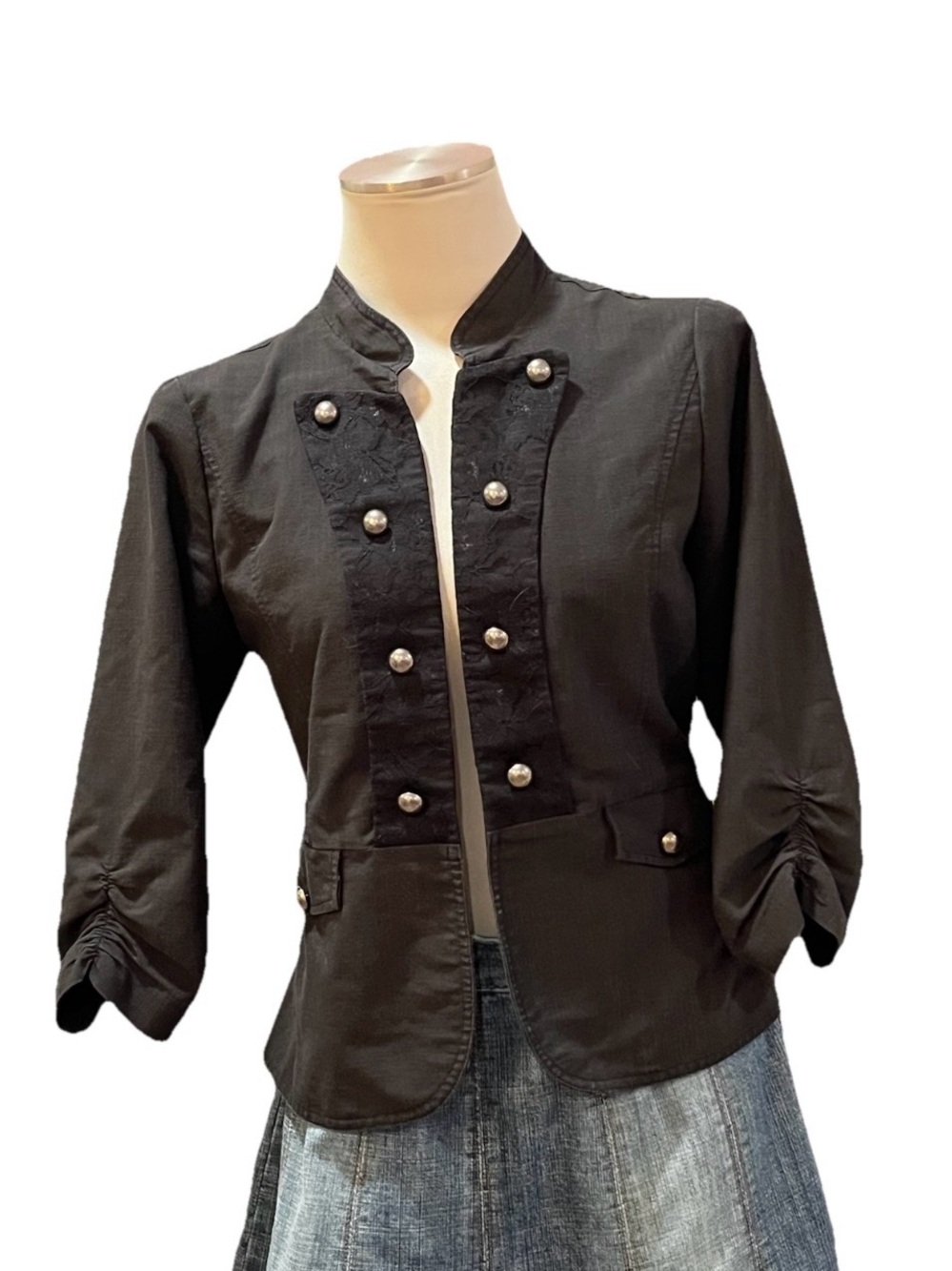 Black Military-Inspired Women's Blazer